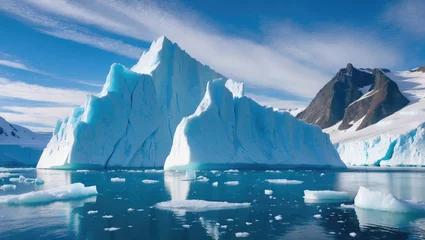 Fototapete Rund Glacier and Iceberg in the Scenery © Rizvan