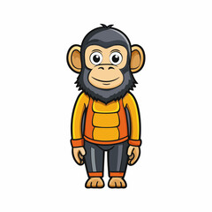 cartoon chimpanzee vector