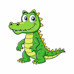 cartoon crocodile vector