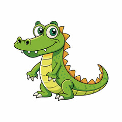 cartoon crocodile vector