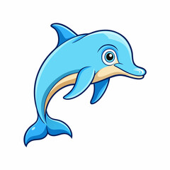 dolphin isolated on white