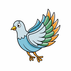 dove bird on a white background