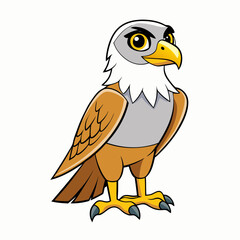 falcon on a white background