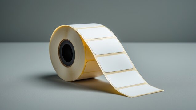 Blank adhesive label roll for thermal transfer printing