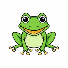 frog on white background