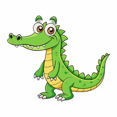 vector illustration of cartoon gharial