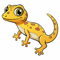 vector illustration of a cartoon gecko