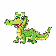 vector illustration of cartoon gharial