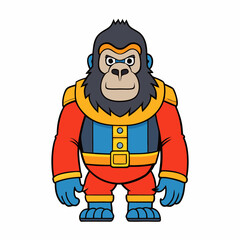 cartoon gorilla vector
