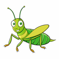 grasshopper on a white background