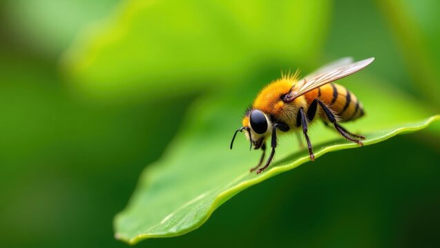 Detailed closeup of the parasite ladybird or bug-killer fly resting on vegetation.