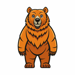grizzly bear cartoon vector