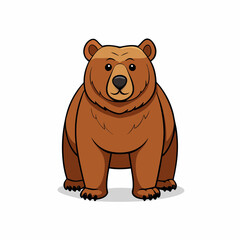 grizzly bear cartoon vector