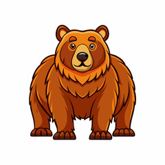 grizzly bear cartoon vector