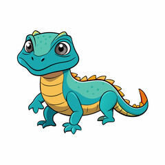 vector illustration of cartoon komodo  dragon