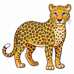 leopard cartoon isolated