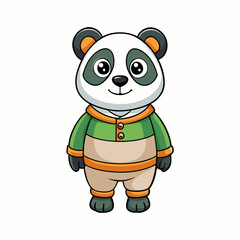 panda bear isolated on white