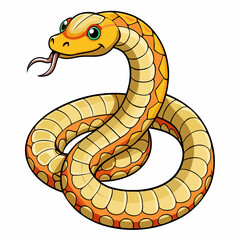 vector illustration of cartoon rattlesnake