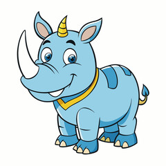 rhino cartoon vector