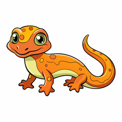 vector illustration of cartoon salamander