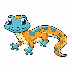 vector illustration of cartoon salamander