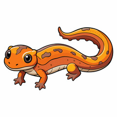 illustration of a cartoon salamander