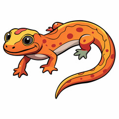 illustration of a cartoon salamander