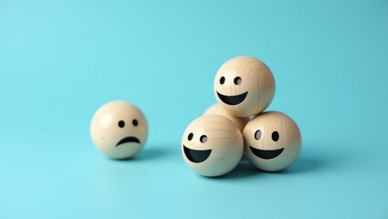 Group of individuals surrounding a victim, social conflict, bullying one, discrimination and exclusion.