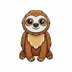 sloth cartoon vector