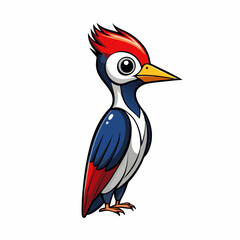 vector illustration of a woodpecker bird