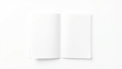 Fototapeta premium Folded sheets of white paper, set against a white background.