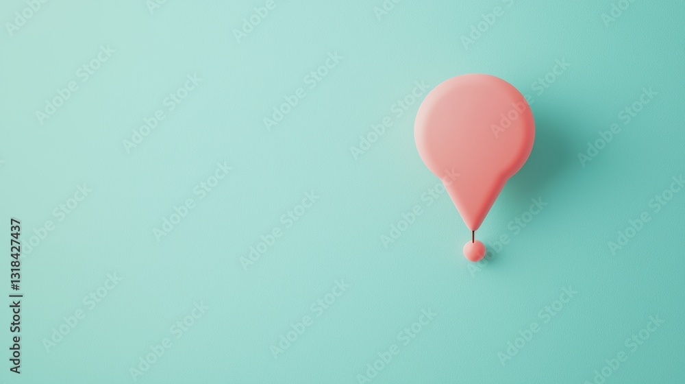 Poster a speech bubble icon with a location pin symbol inside, representing the act of sharing one location
