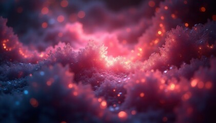 Glowing tendrils of light weave through a crystalline structure, energetic, vibrant, glowing