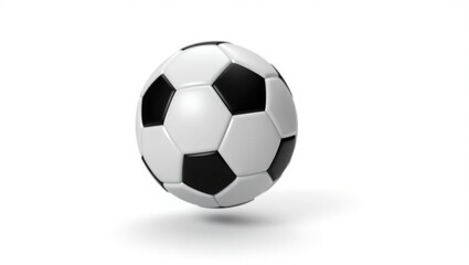 Naklejka premium Football ball floating in isolation on a white background. Clipping path.