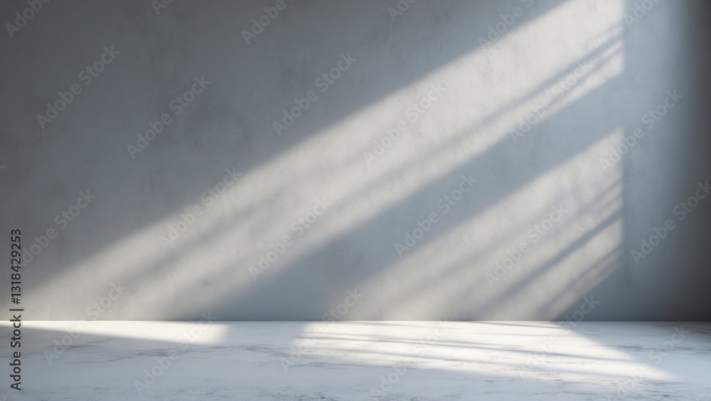 Poster background in gray for product display featuring beautiful lights and shadows.