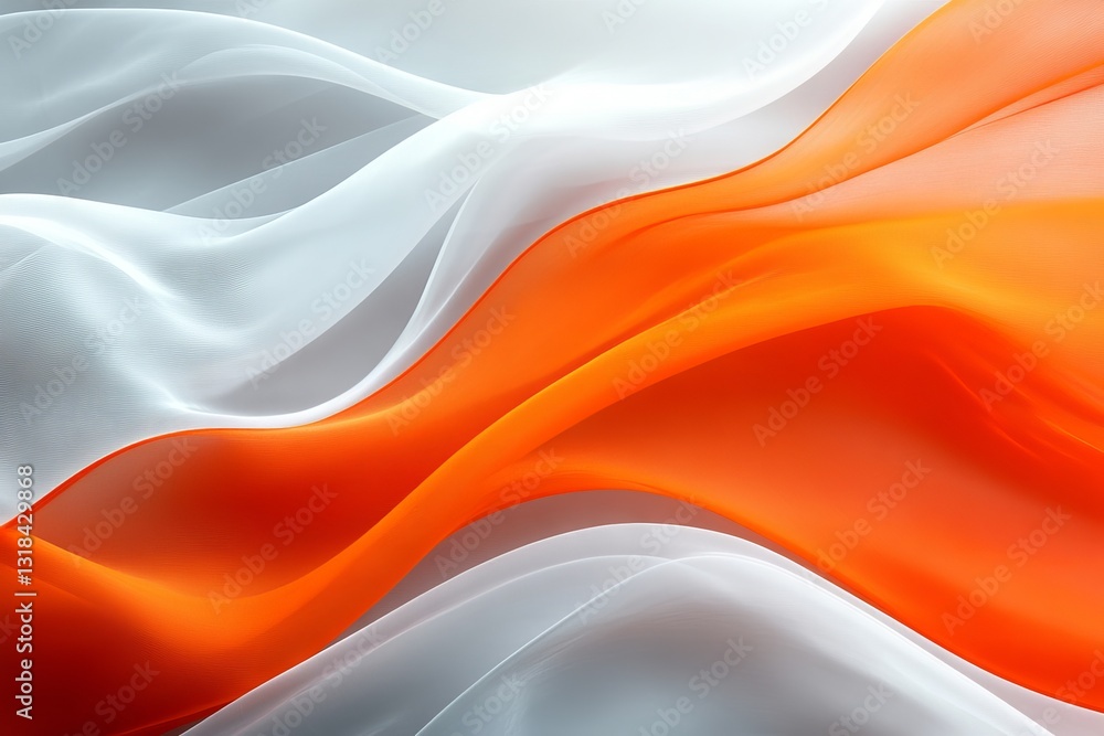 Aufkleber an impressive abstract scene with elegant lines and a spellbinding red glow, crafting a visually com