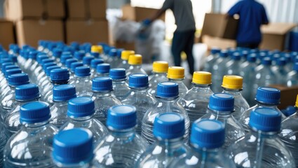 Food and water kits intended for delivery to households and individuals impacted by floods.