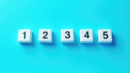 To-do list featuring numbers on a blue background. Follow the guidelines. According to the plan. Step-by-step progress. Organization and systemization. Business planning. Problem resolution. Roadma...