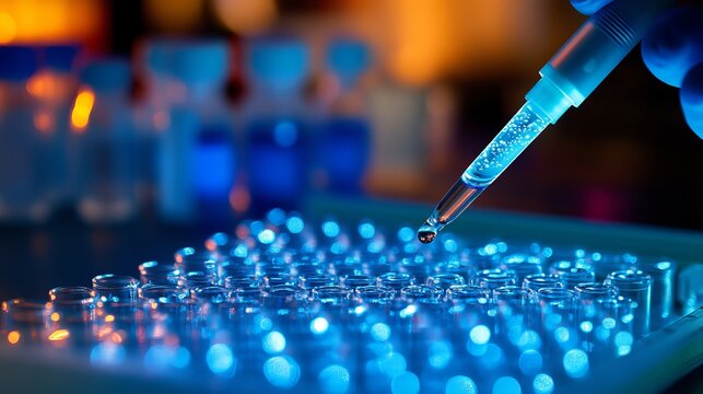 Detailed View of Protein Crystallization Process with Droplet Pipetting Technique