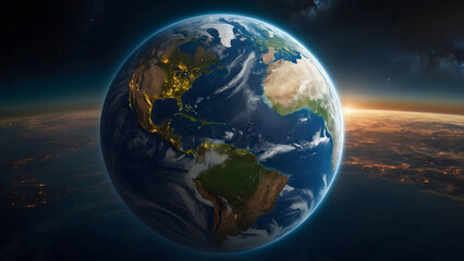 Apocalyptic Earth Landscape | Fiery Planet with Lava Rivers, Mountains, and a Dystopian Sky