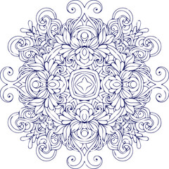 Beautiful flower art and mandala vector design