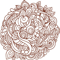 Beautiful flower art and mandala vector design