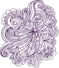 Beautiful flower art and mandala vector design
