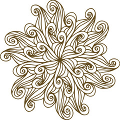 Beautiful flower art and mandala vector design
