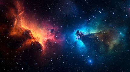 A captivating nebula, with its myriad of vivid colors intertwining in a celestial ballet, lights up the far reaches of space with its otherworldly charm