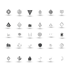 Set logo collection Logo can be used for icon brand identity finance