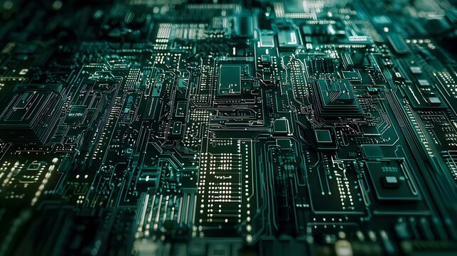 Circuit Board Technology Close Up