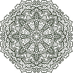 Beautiful flower art and mandala vector design
