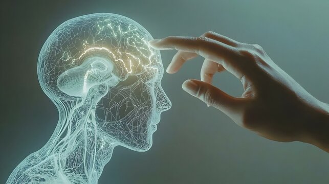 Brain Stimulation Mind Control Concept