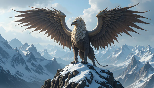 Majestic Griffin Fantasy Art Wallpaper